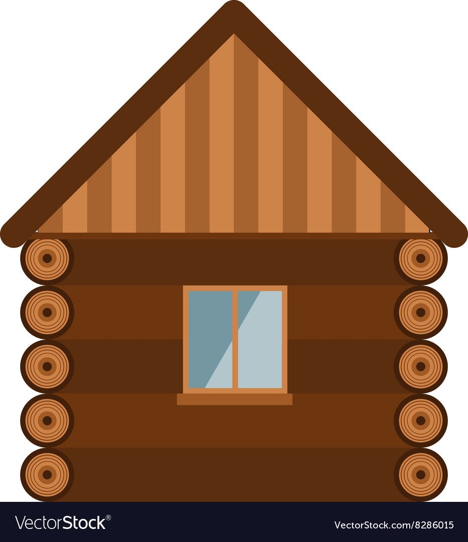 Деревянный дом рисовать