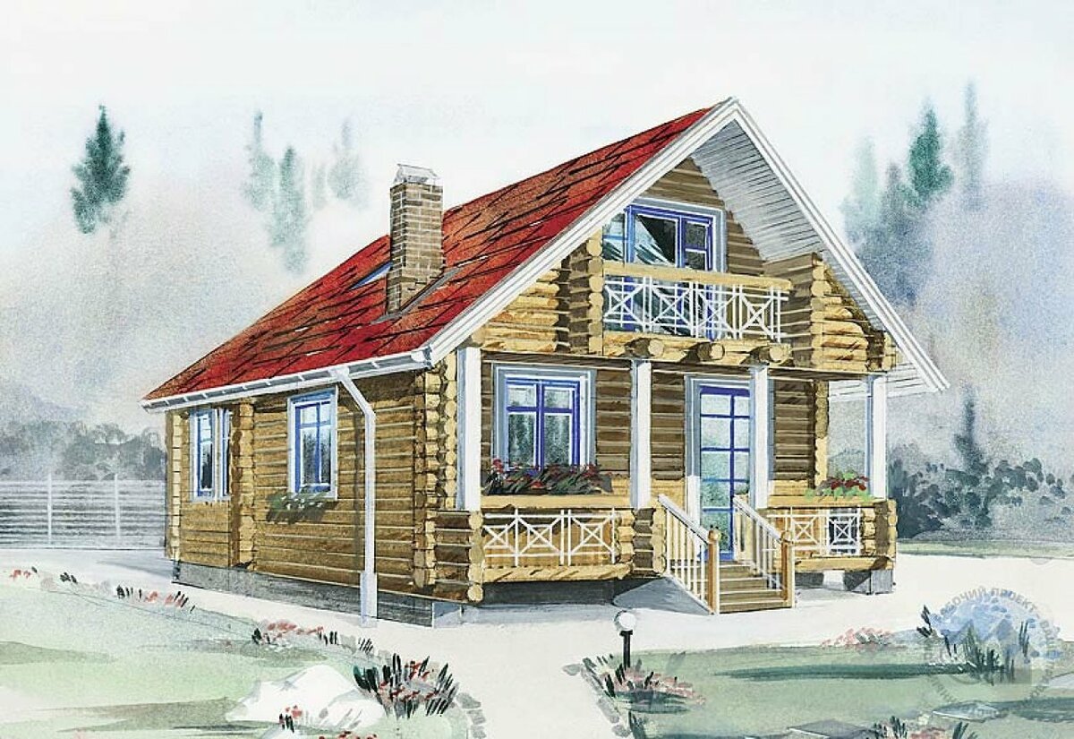 Бревенчатый дом картинка для детей