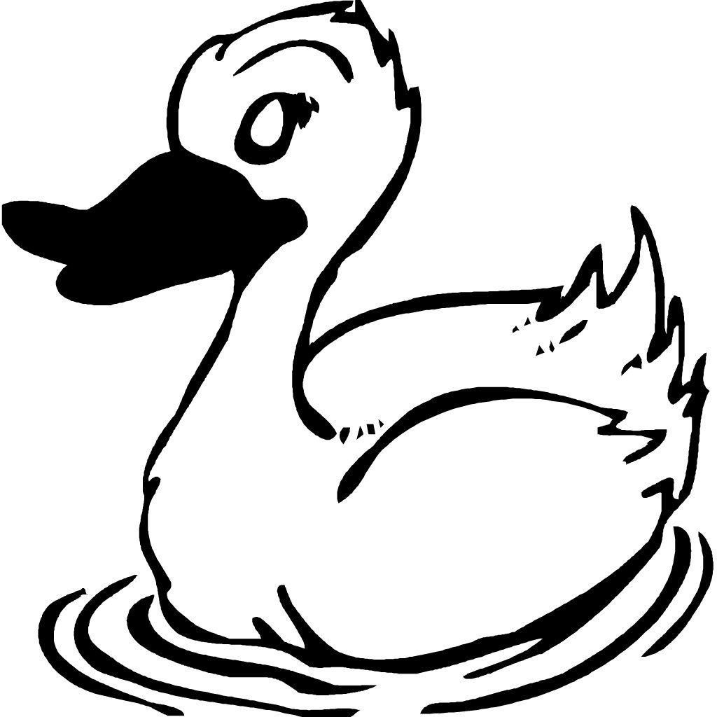 Уточка раскраска для малышей