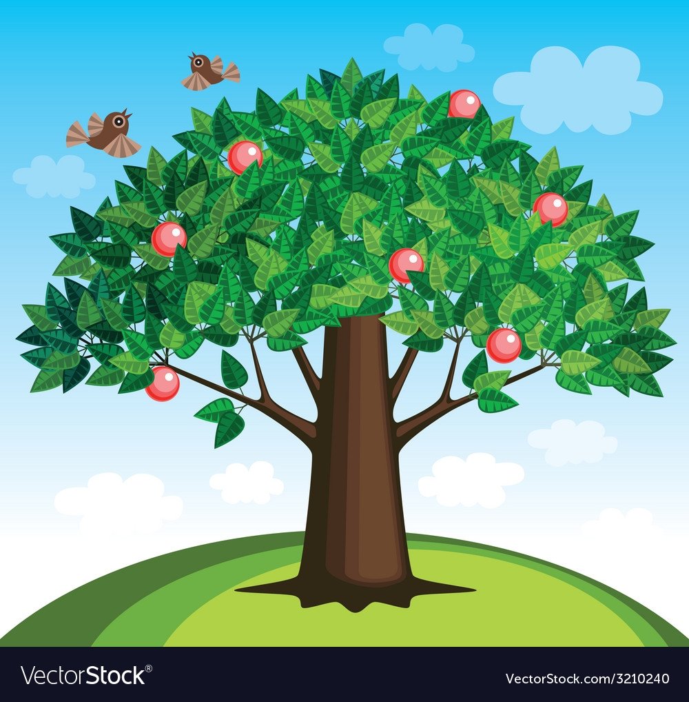 Мальчик и яблоня