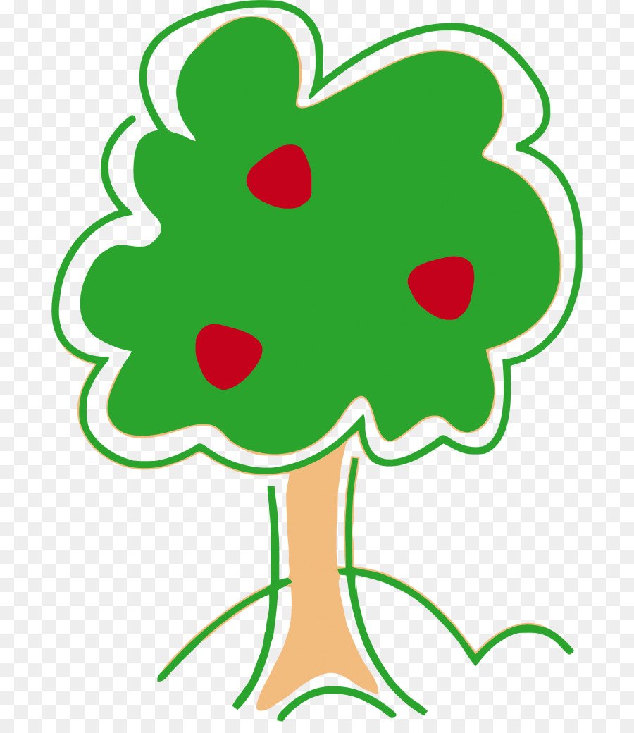 Дерево с яблоками с цифрами