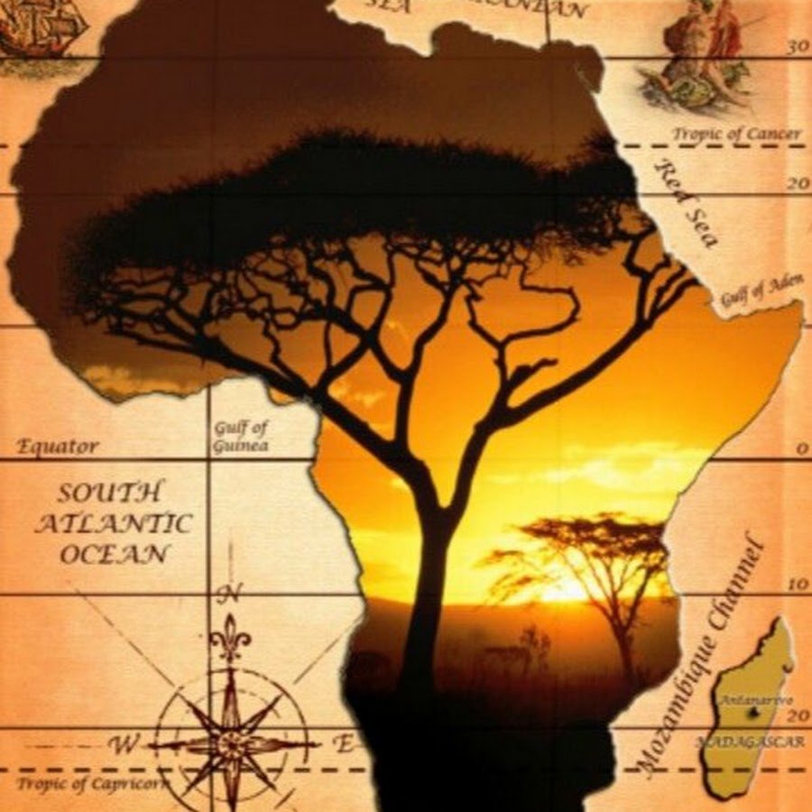 Карта Африки красивая