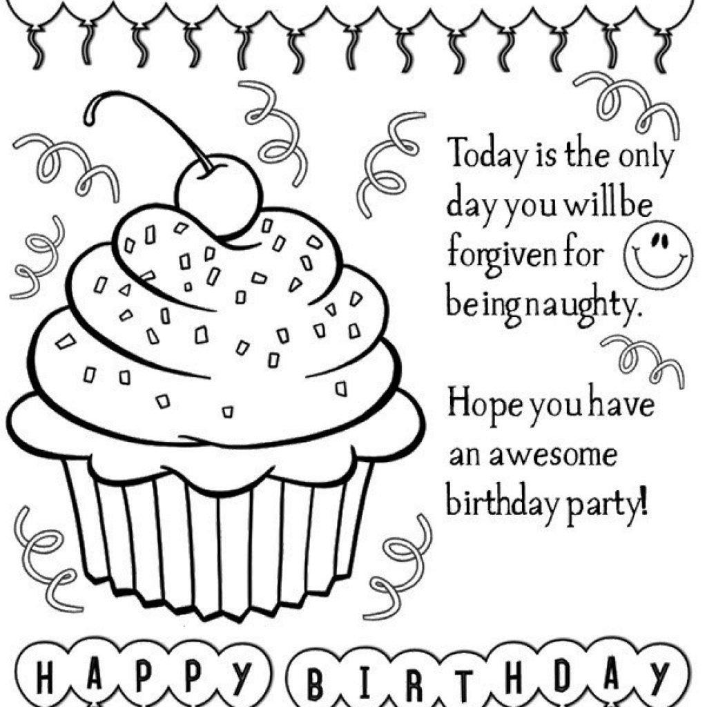 Раскраска "с днем рождения!"