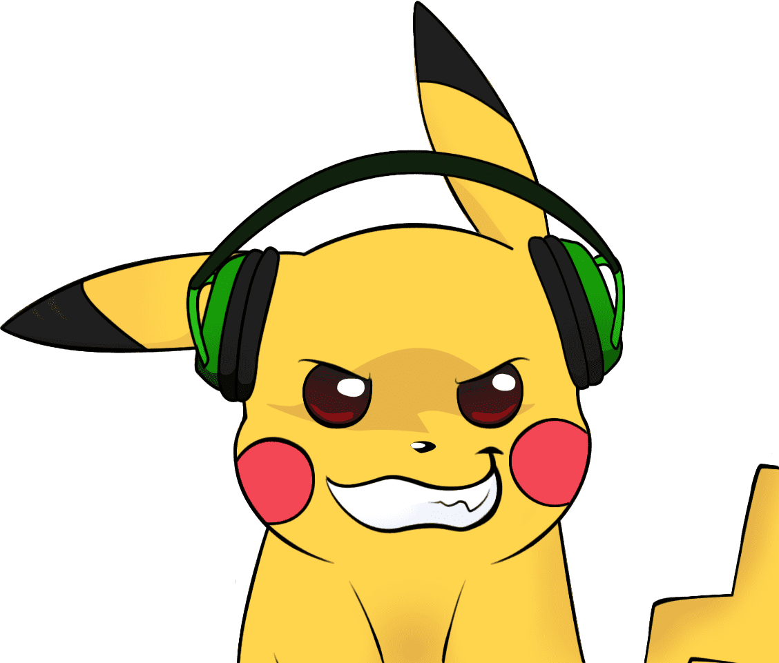 Пикачу в наушниках