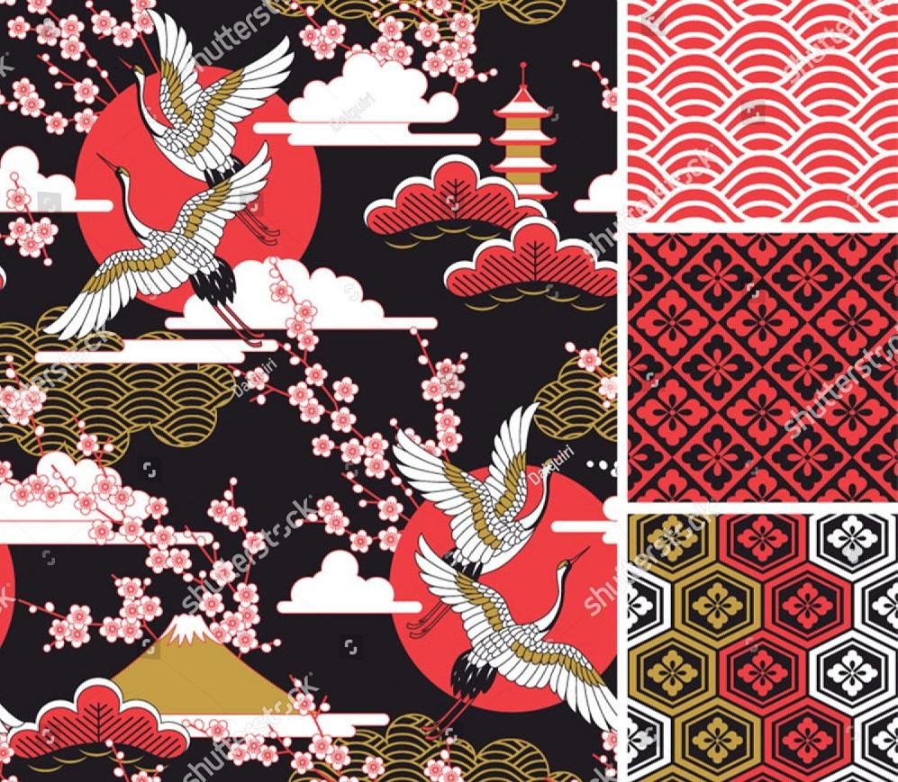 Японские национальные узоры