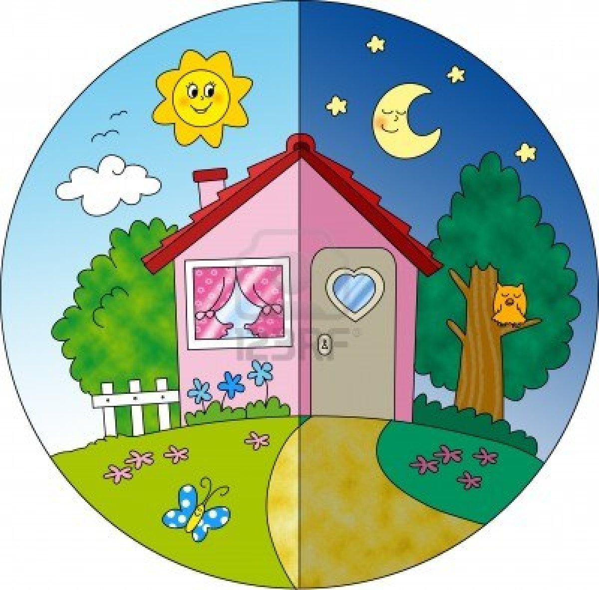 Домики части суток