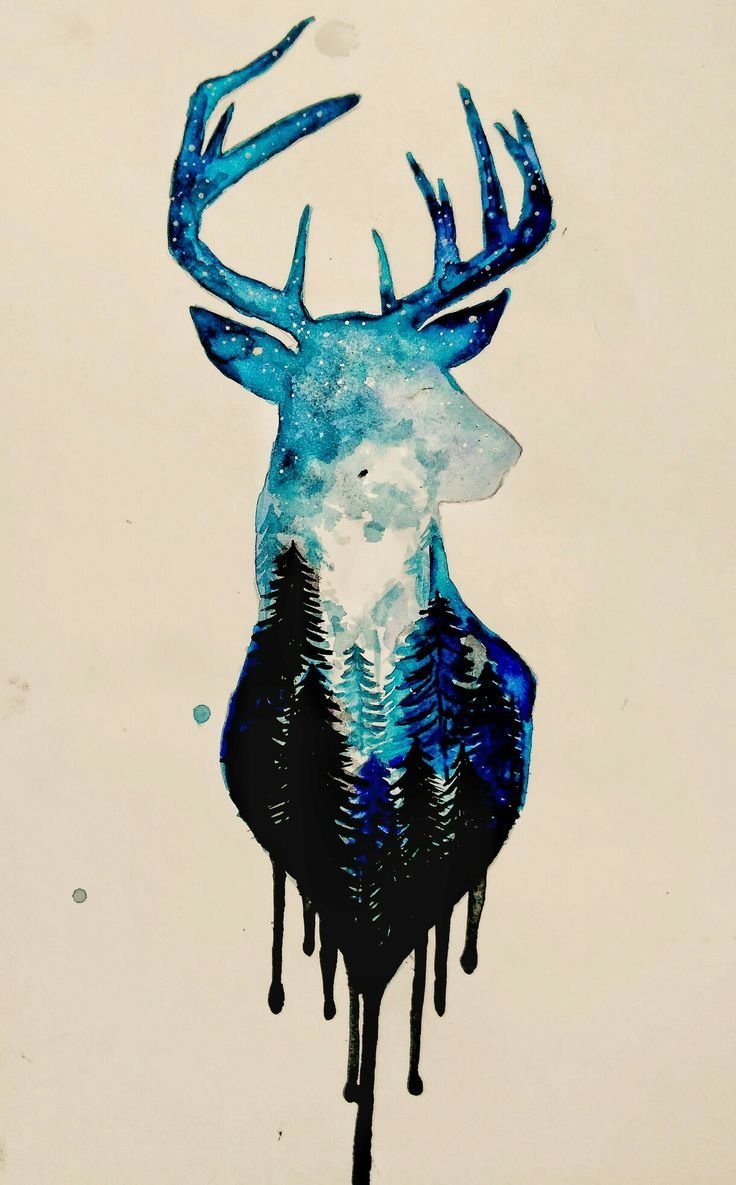 Олень арт