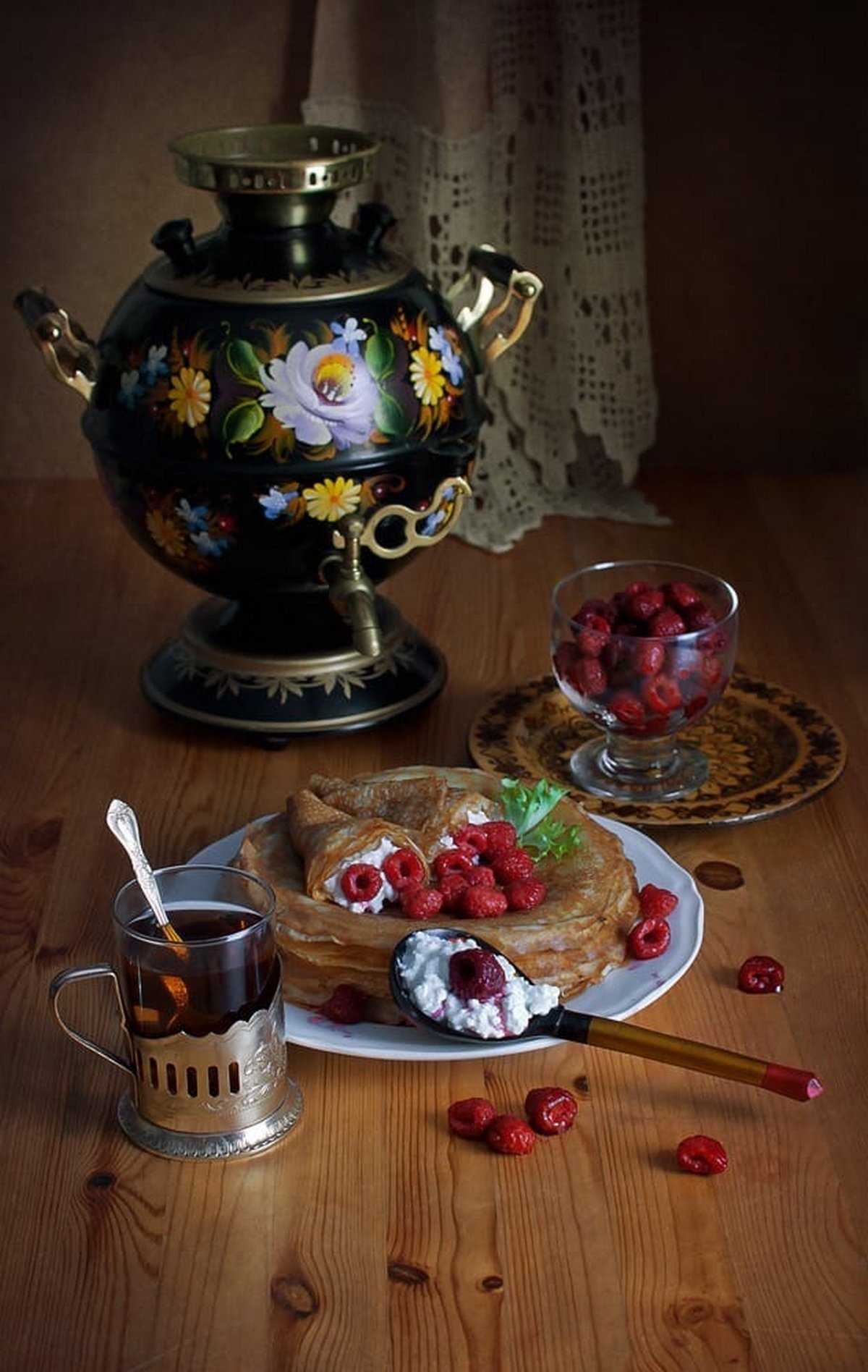 Чаепитие с самоваром