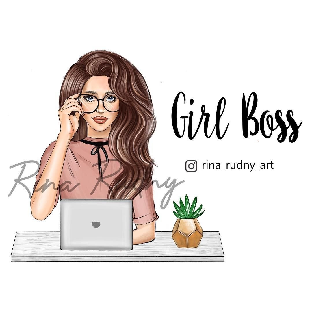 Девушка босс рисунок