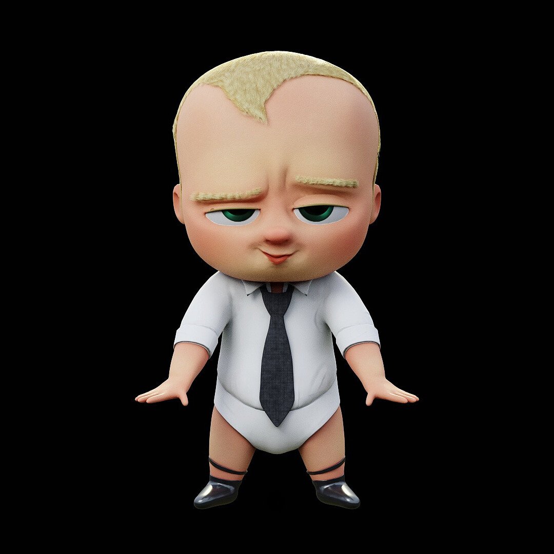 Босс молокосос в черном кресле