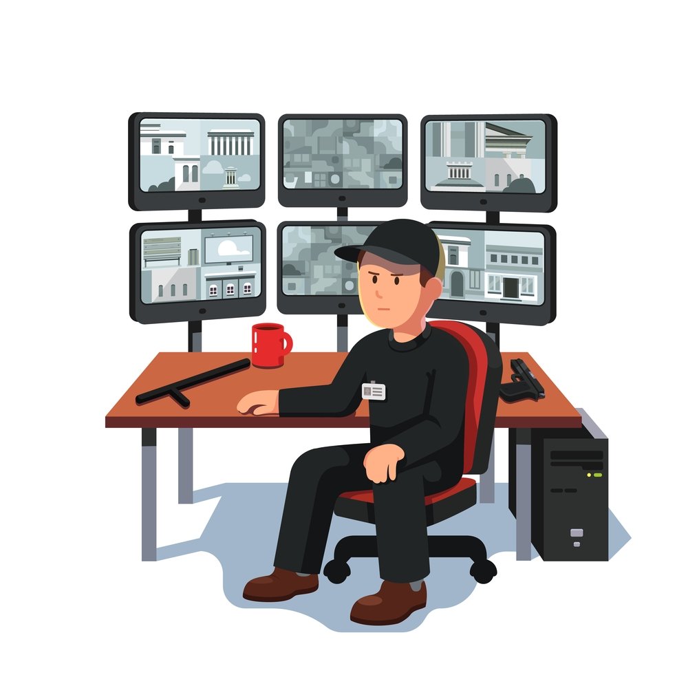 Охранник за компьютером