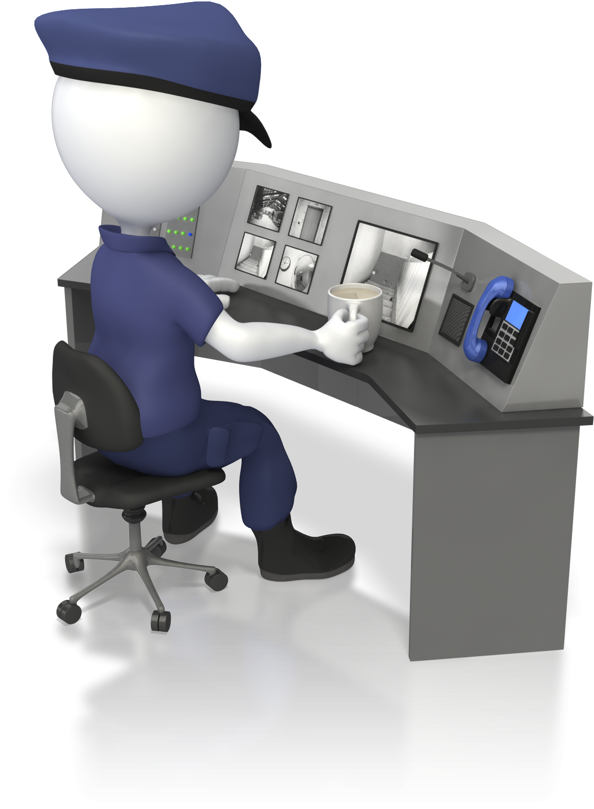 Человечек охранник