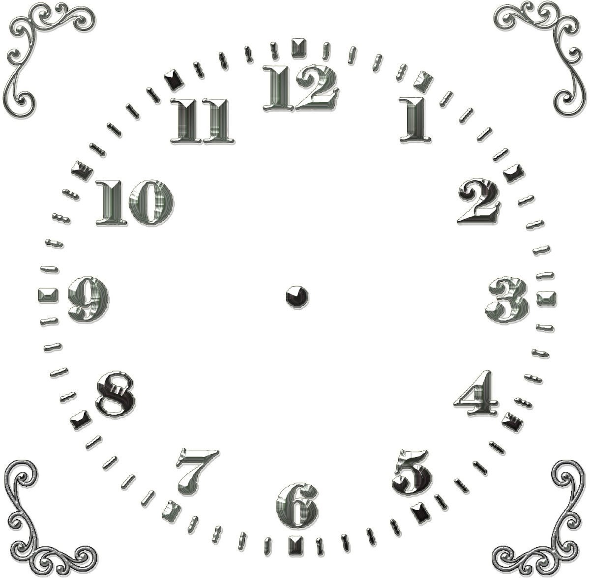 Циферблат механических часов без стрелок