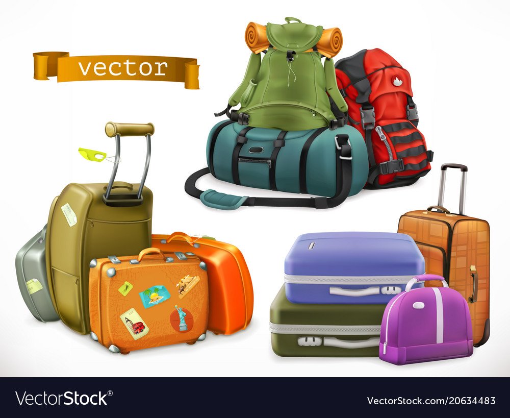 Сумки и чемоданов вектор