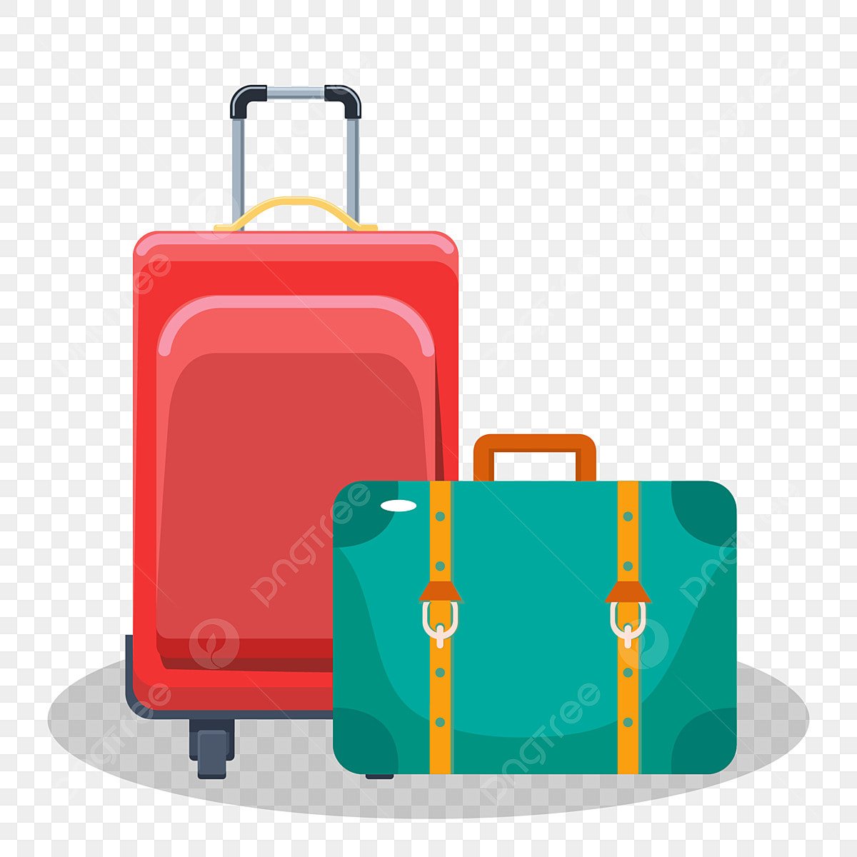 Красный чемодан вектор