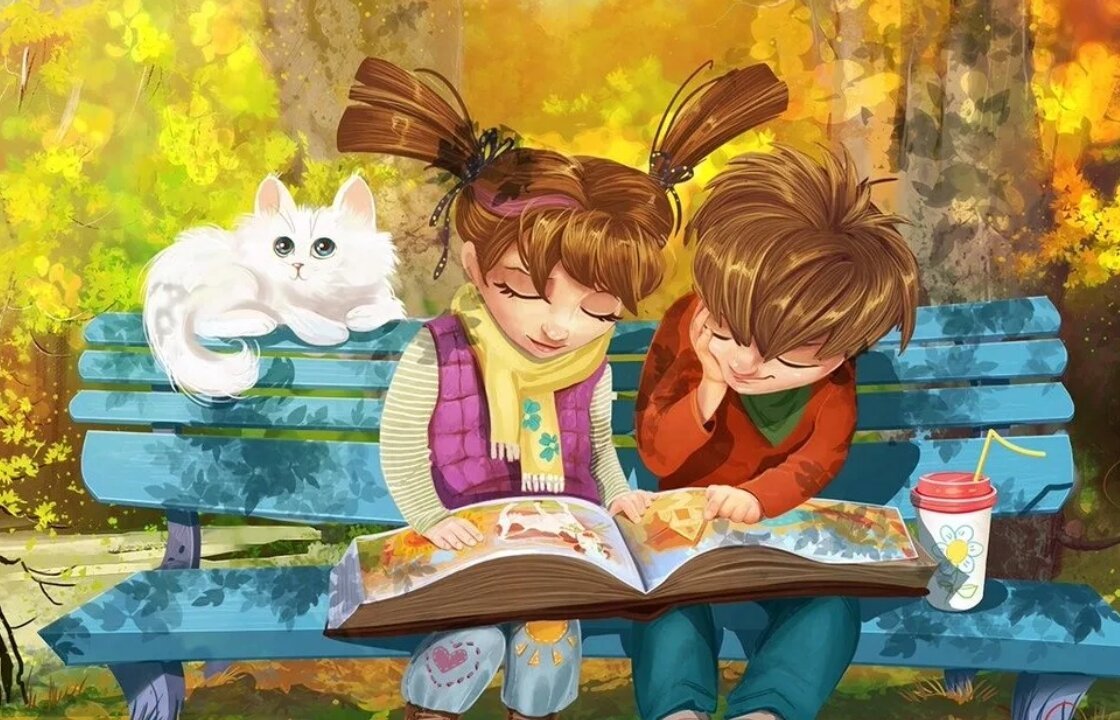 Девочка и мальчик пишут картинки