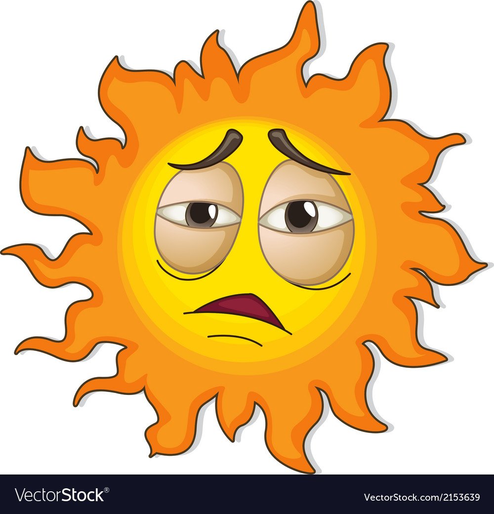 Смайлики солнце грустное