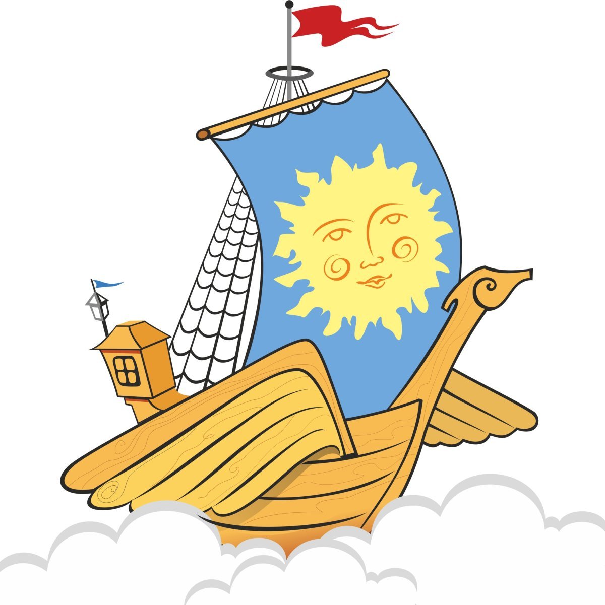 Летучий корабль картинка для детей