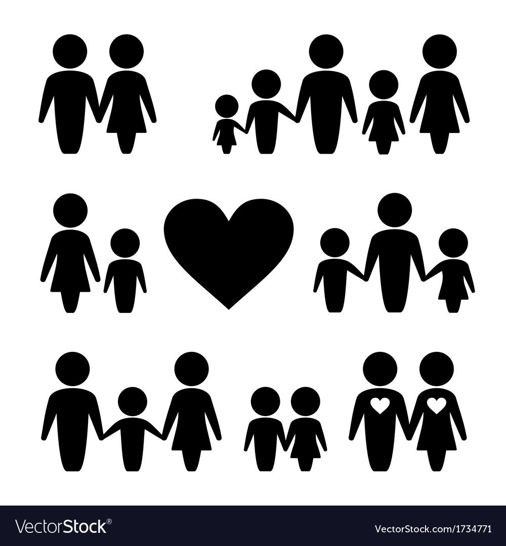 Силуэты членов семьи