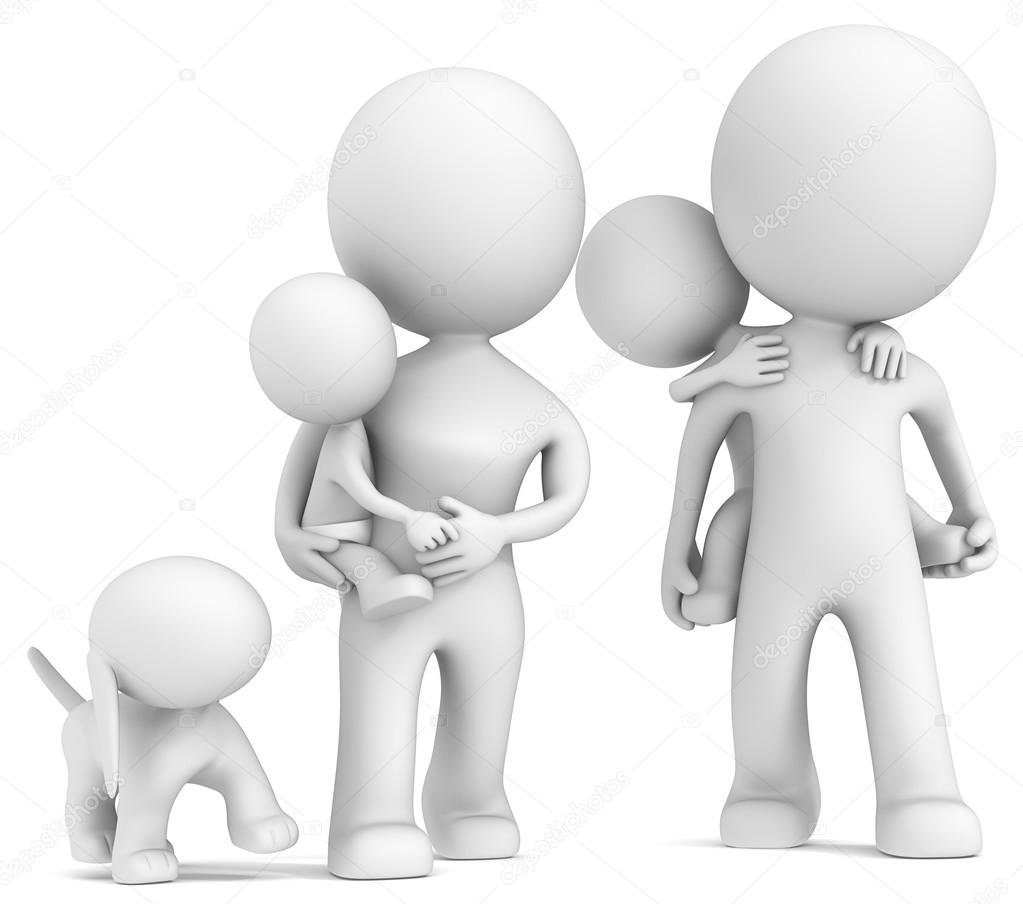 Белые человечки семья