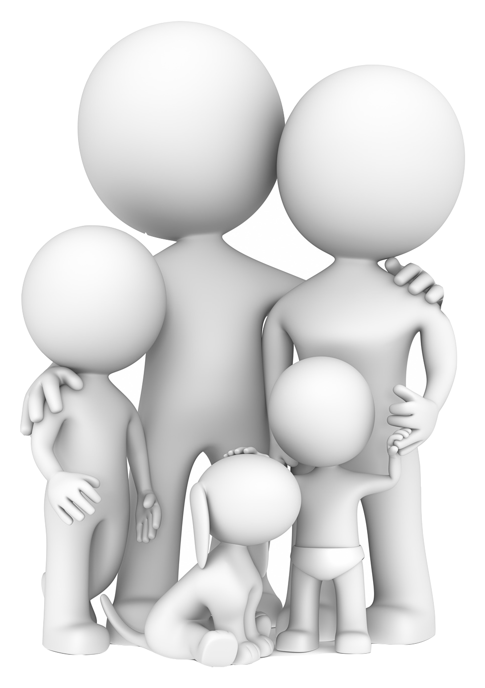 Человечки для презентации семья