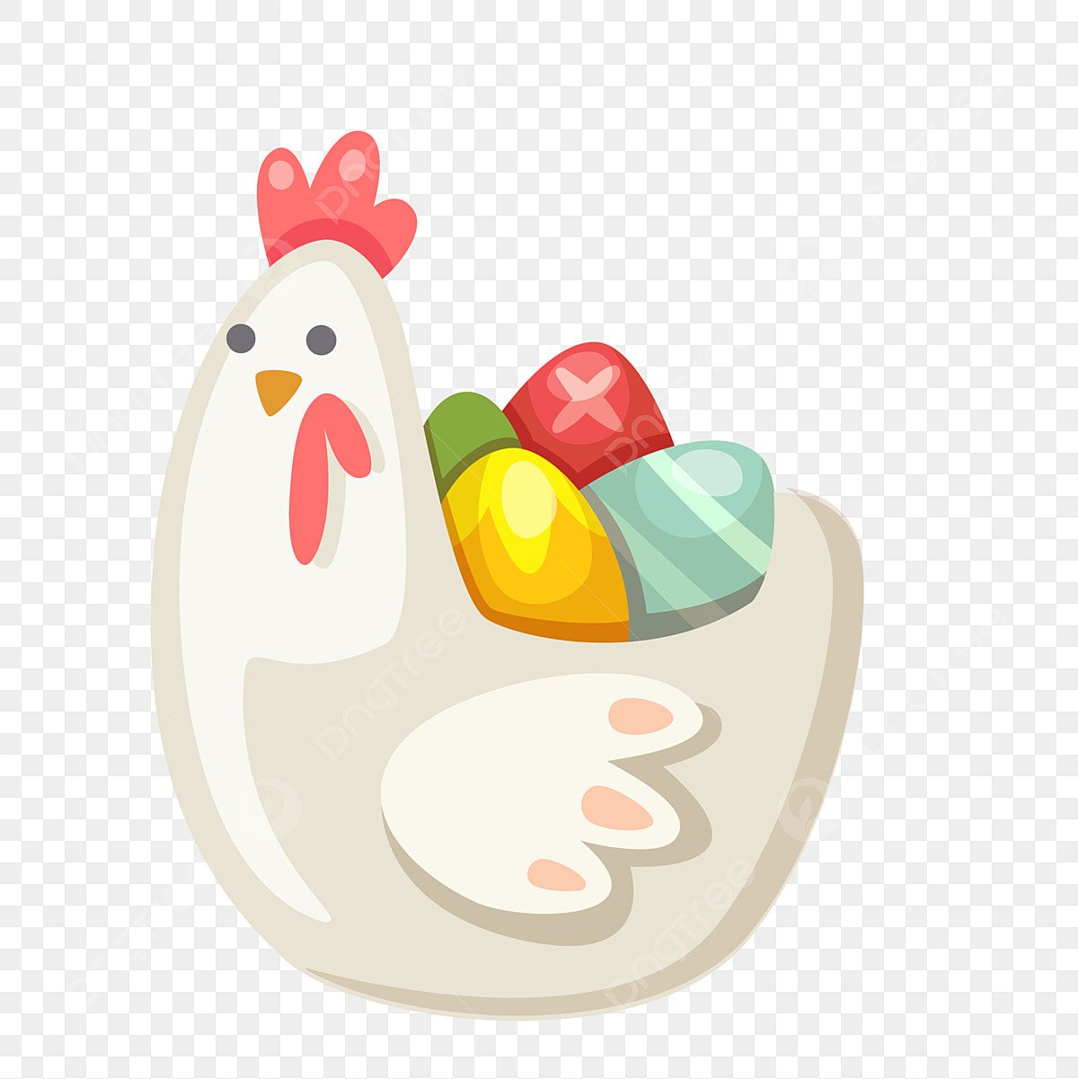 Курица с яйцами PNG