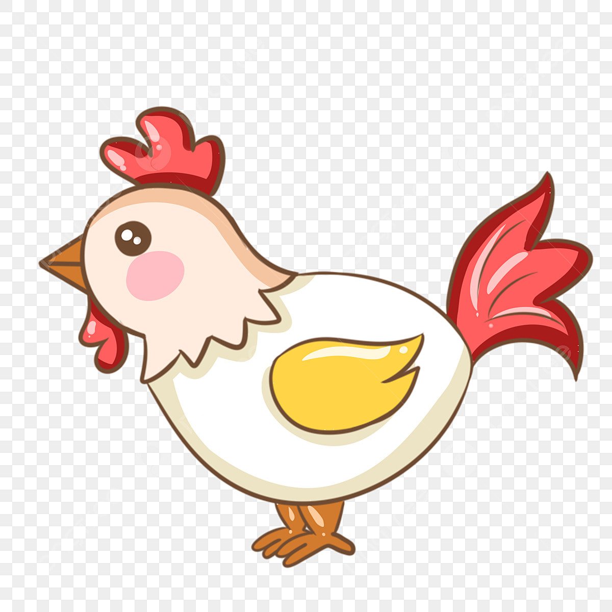 Курица с бантиком вектор