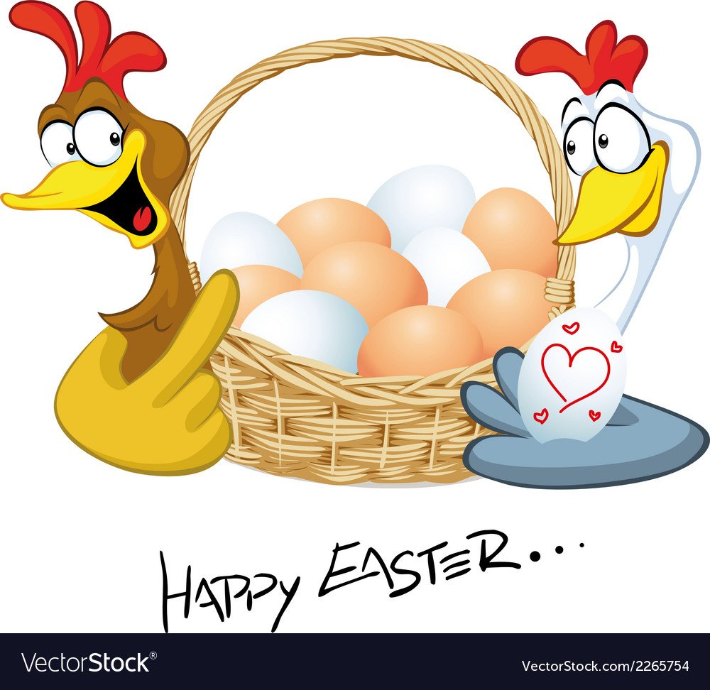 Веселая курица на Пасху