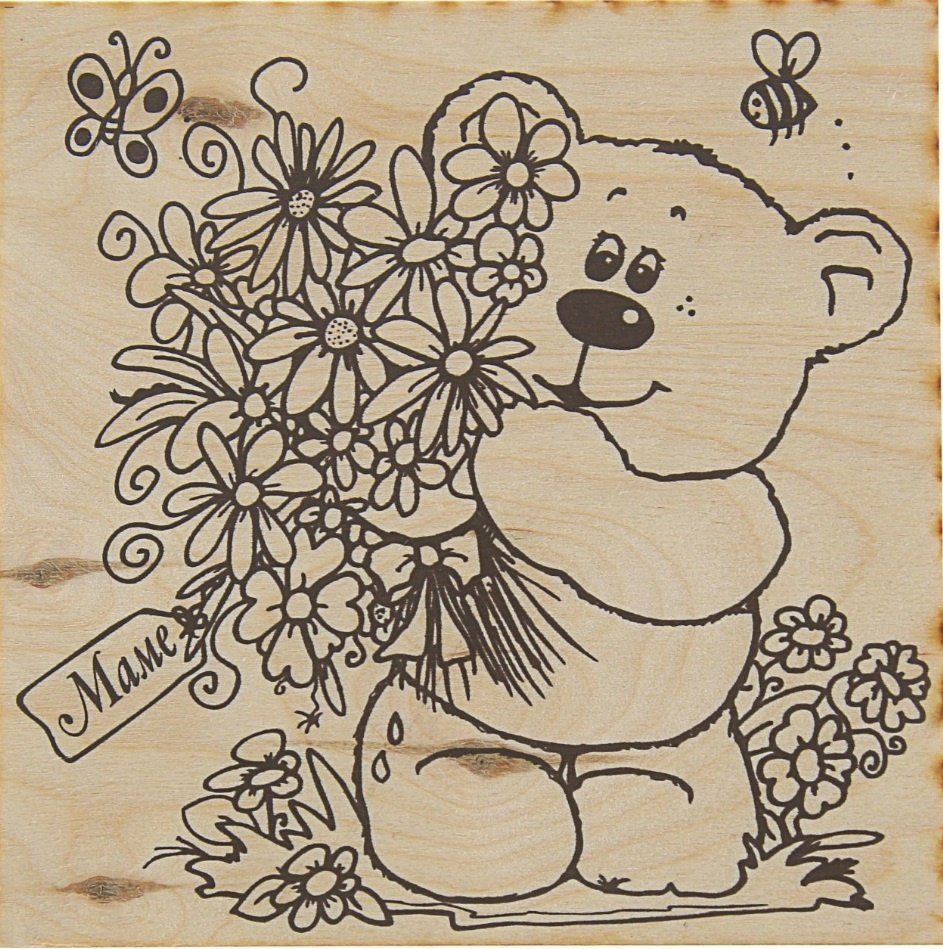 Панно дерево Выжигание