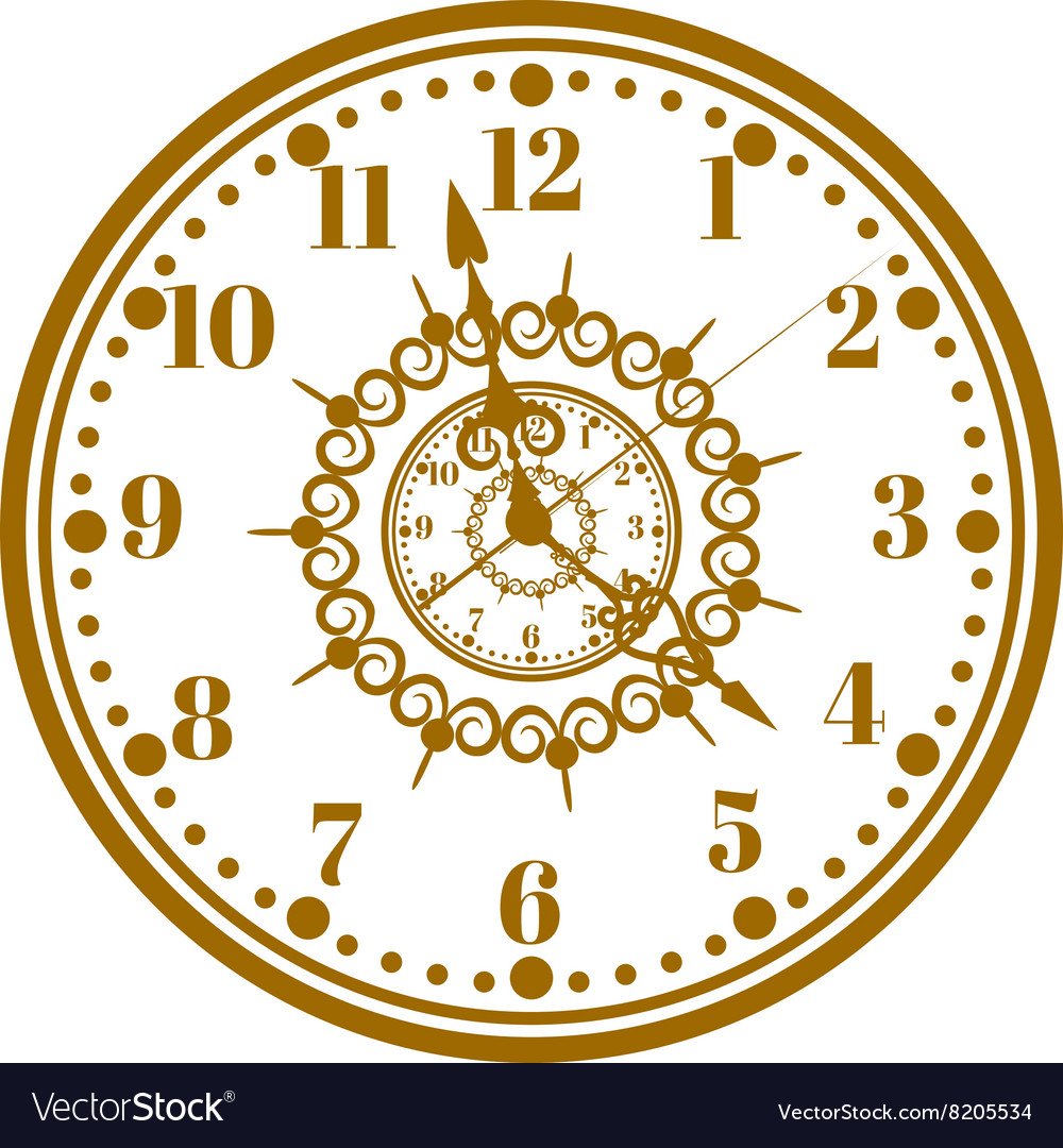 Сказочные часы вектор