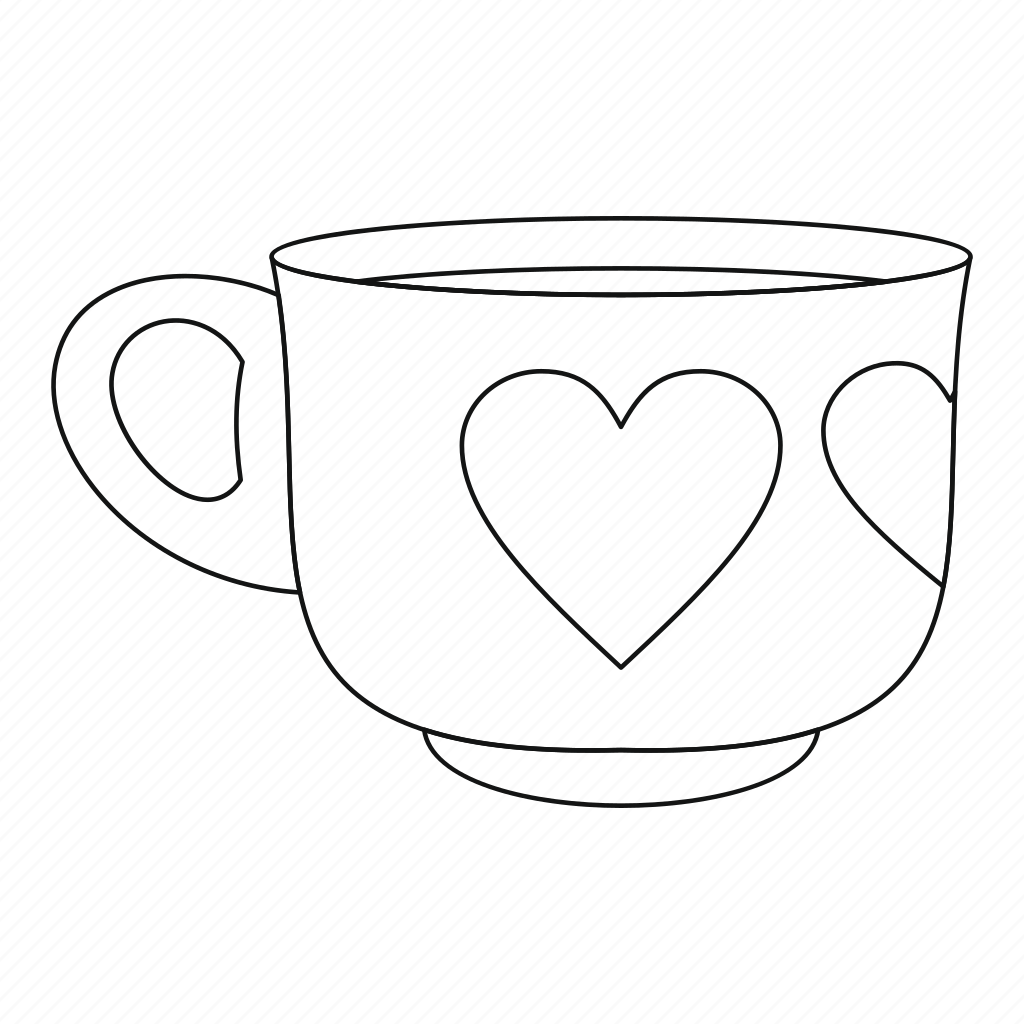 Чашка раскраска