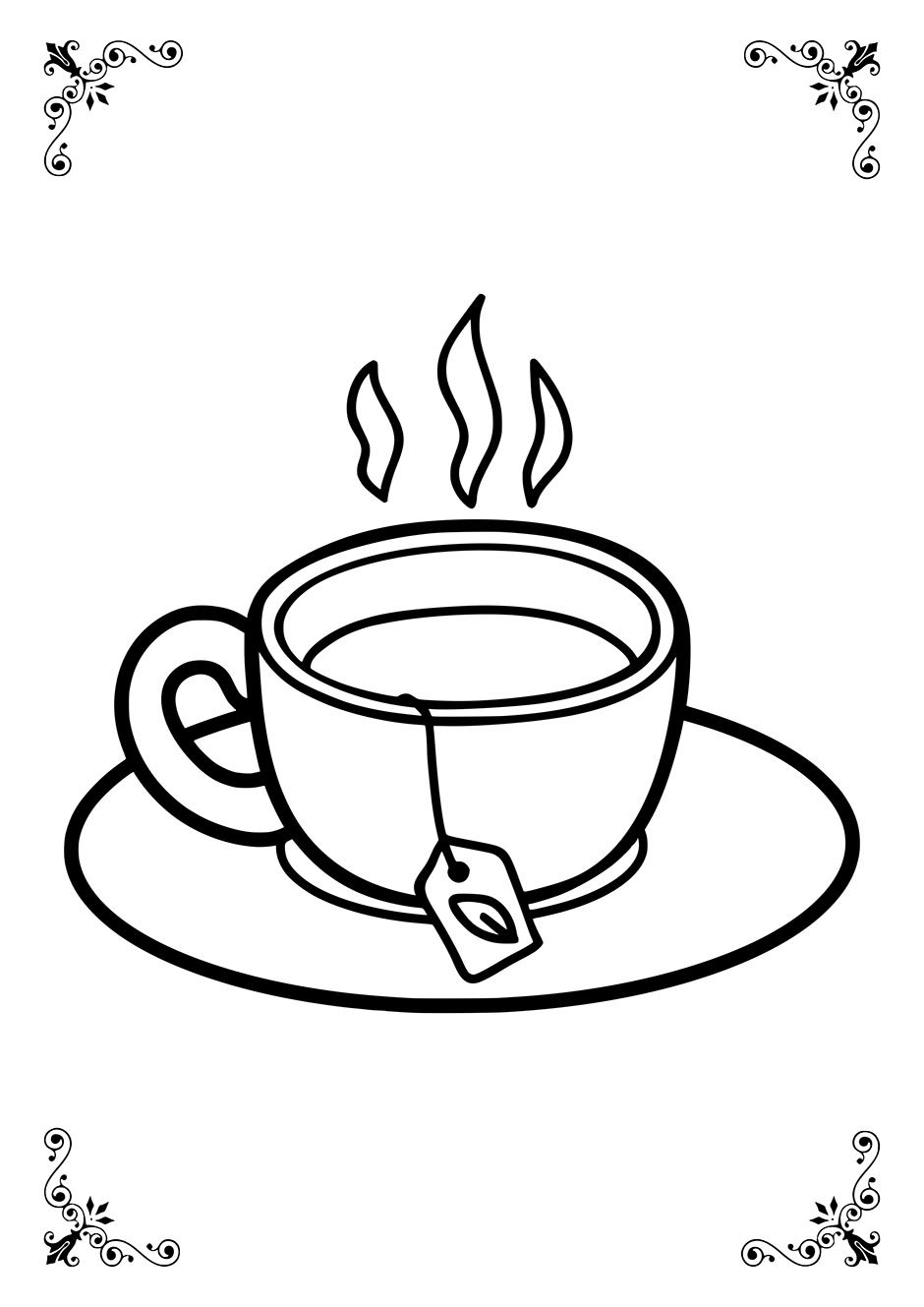 Раскраска посуда для детей 4-5 лет