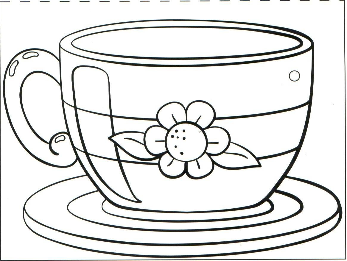 Чашка раскраска