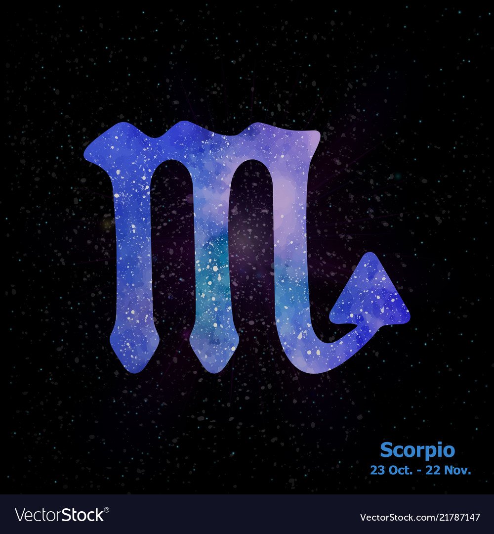 Знак Скорпион акварель