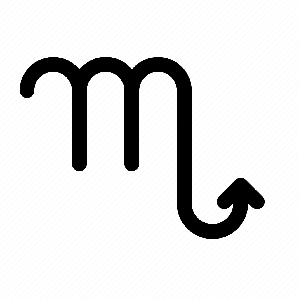 Условное обозначение знака зодиака Скорпион