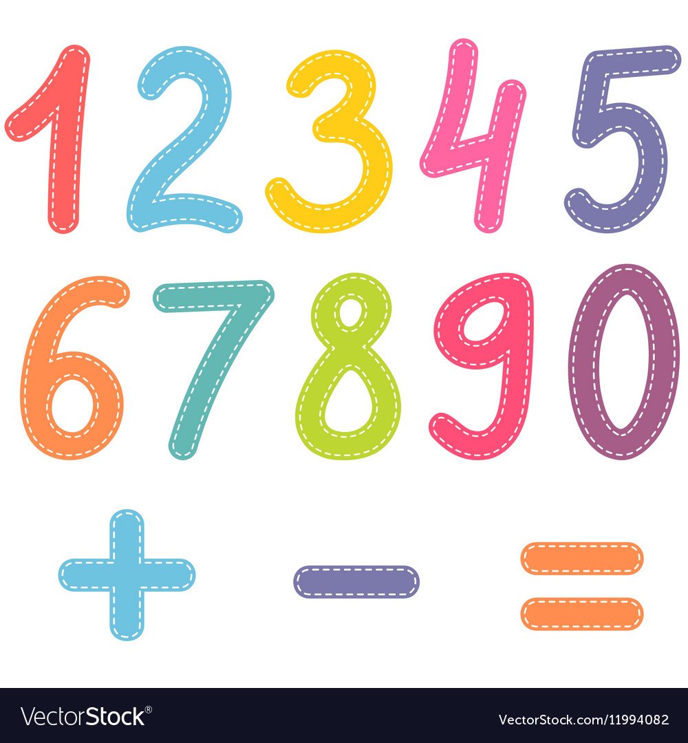 Акварельные математические знаки