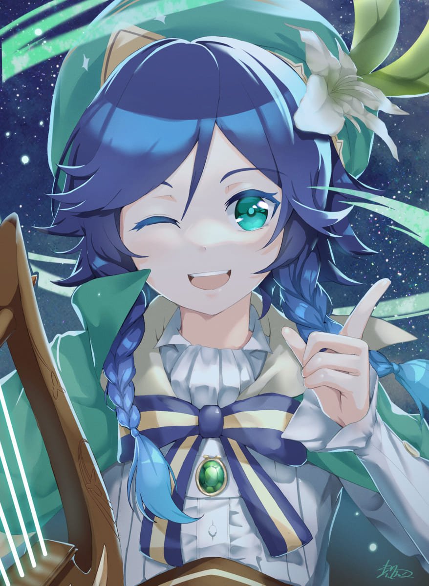 Венти Геншин Импакт арт