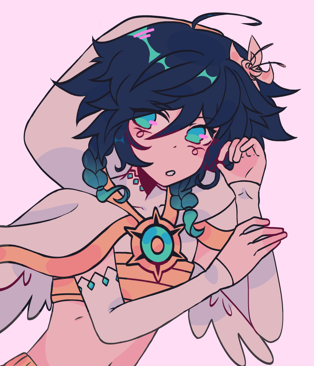 Венти Геншин Импакт арт грустный