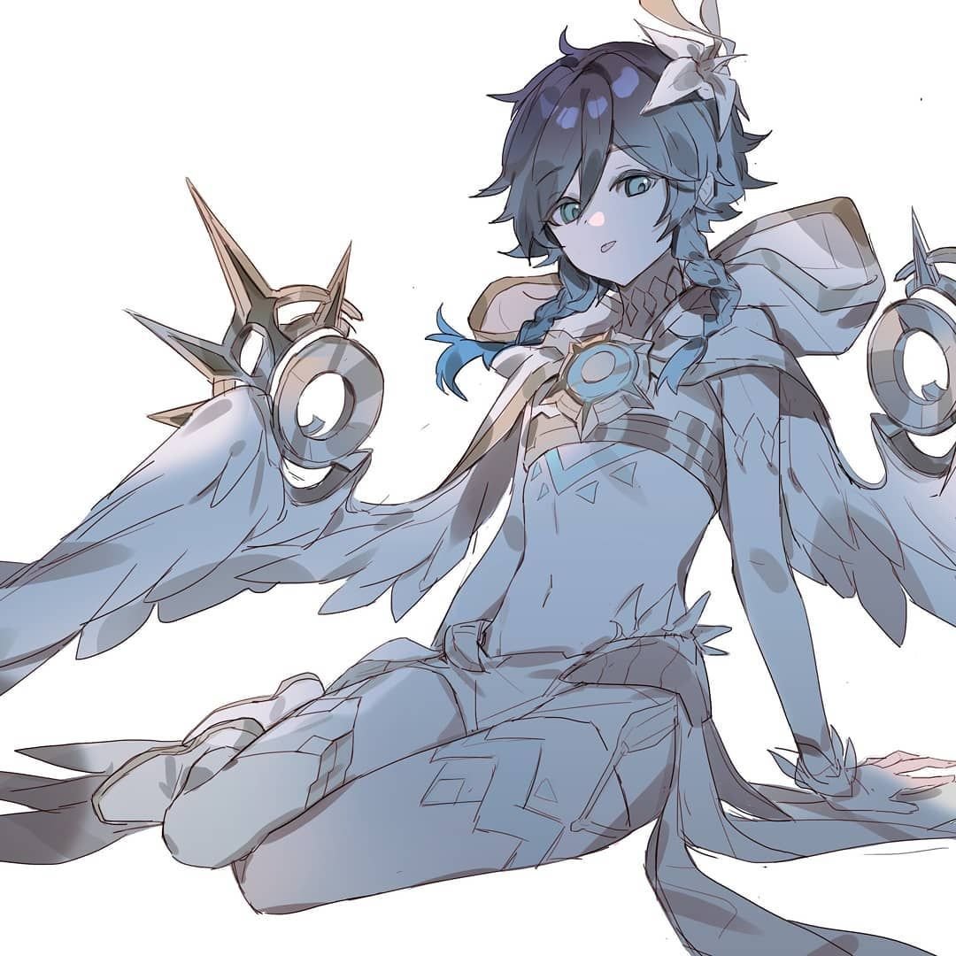 Альбедо и Венти Геншин