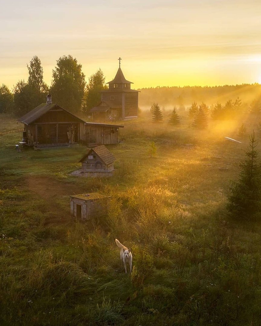 Вечерняя деревня