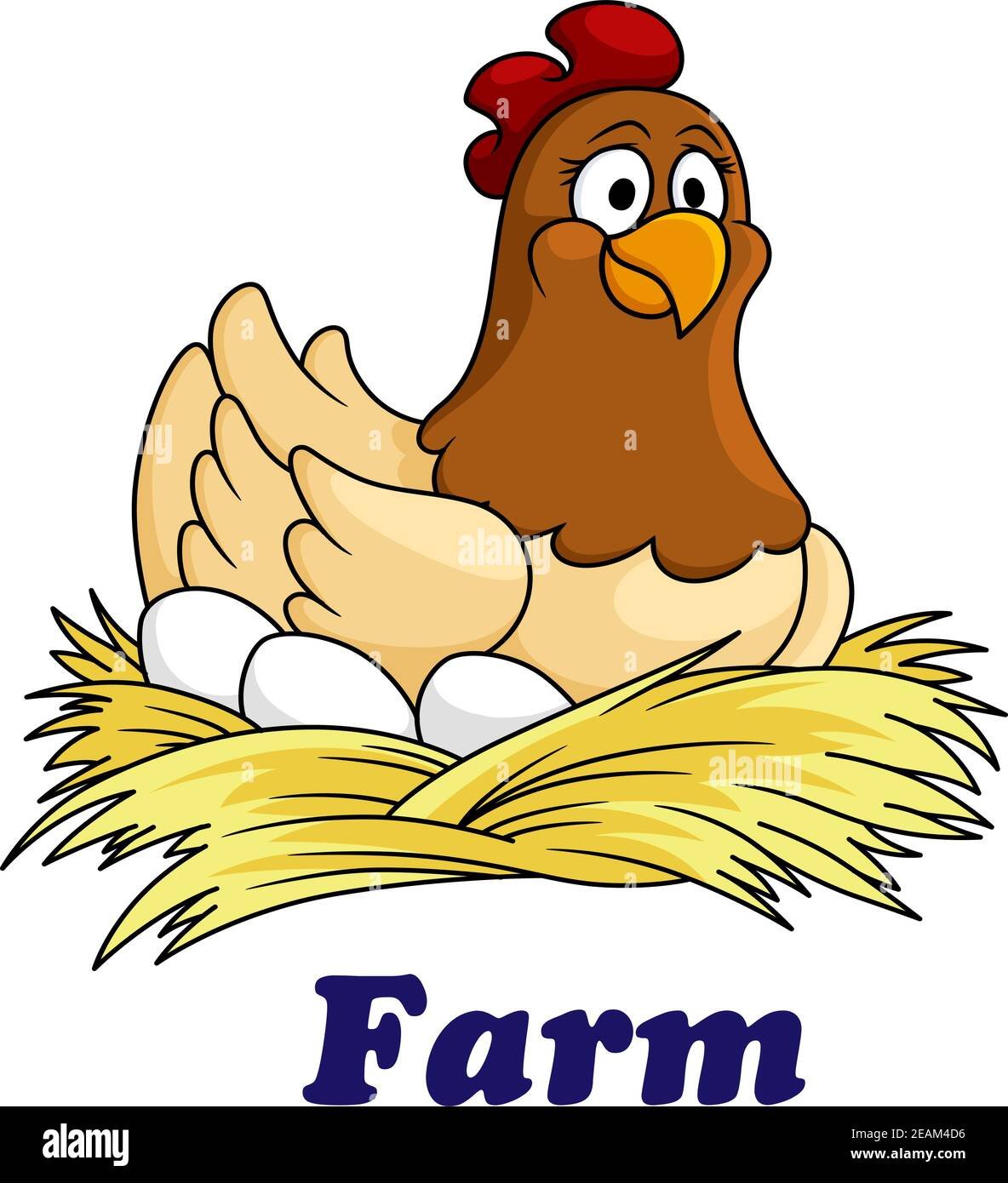 Курица в гнезде рисунок