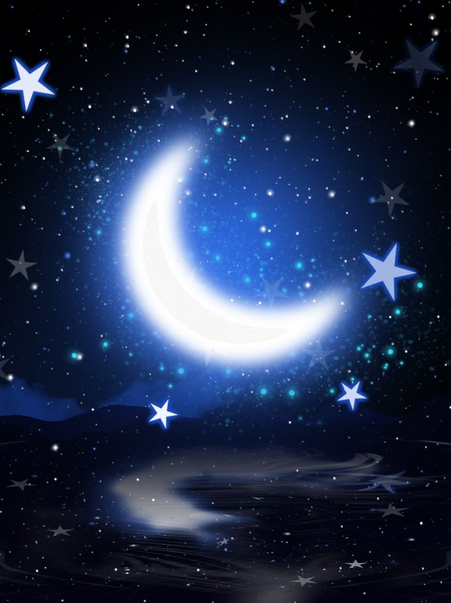 Отражение Луны в полнолуние в море