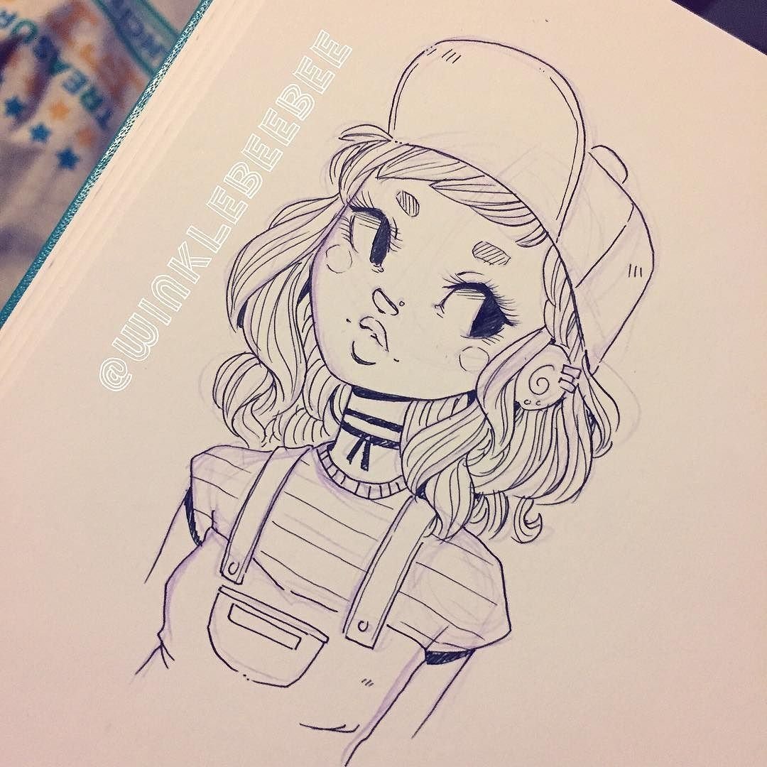 Милые девочки для скетчбука лёгкие