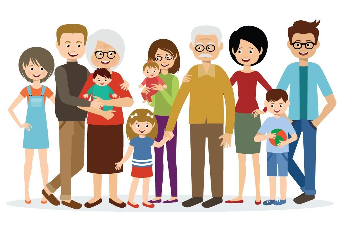Семья мультяшная