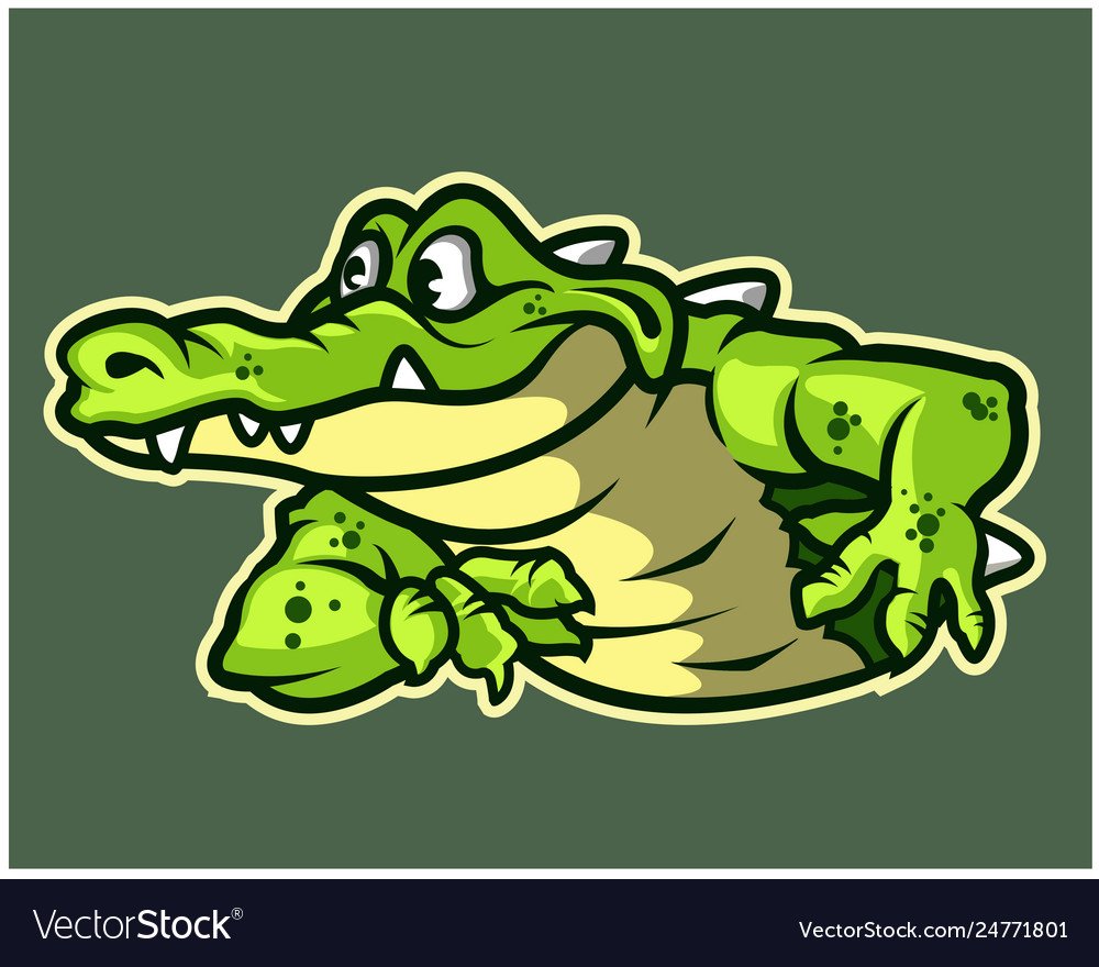 Логотип веселого крокодила