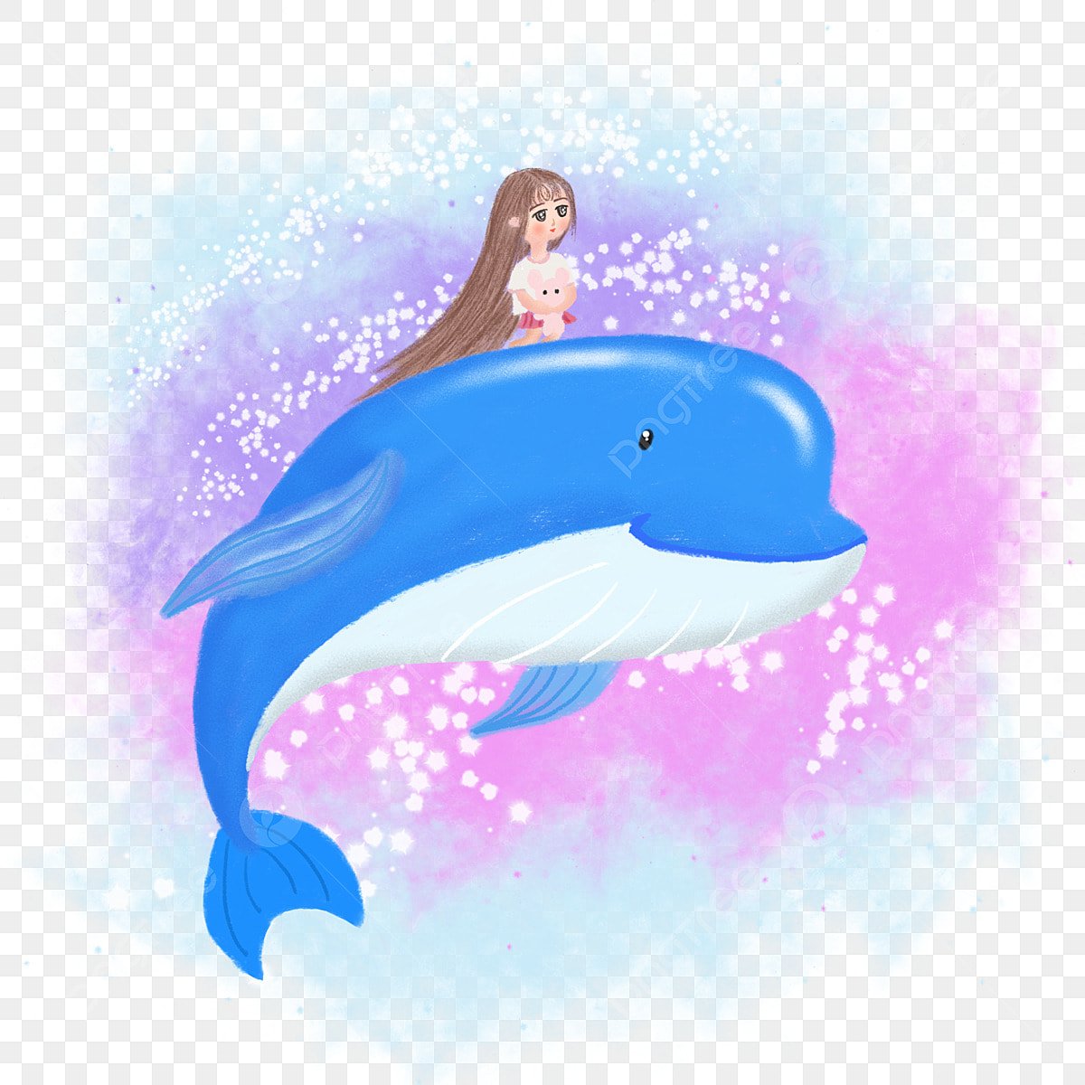 Мультяшный Дельфинчик девочка