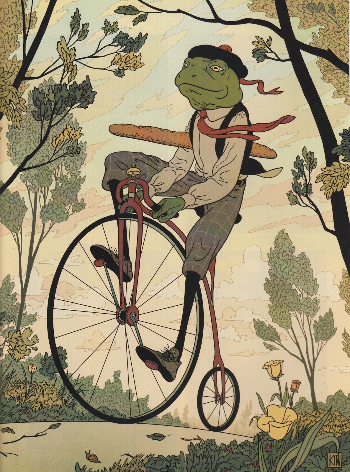 Жаба на велосипеде