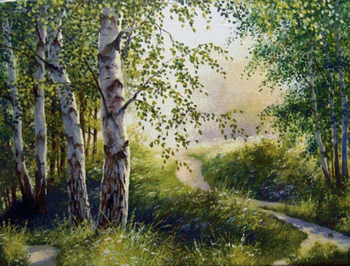 Березы картина Лукиянов