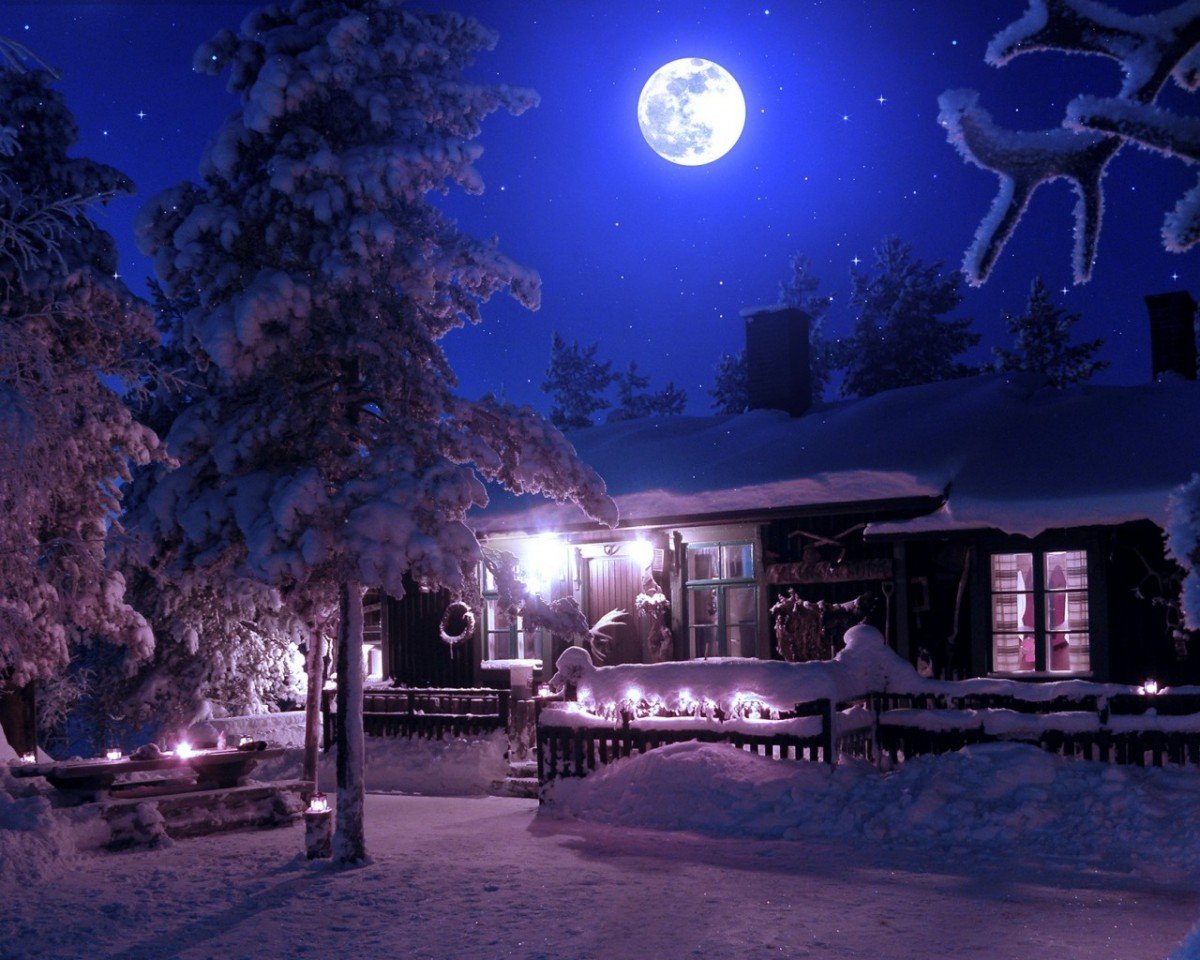 Пейзаж Лунная ночь