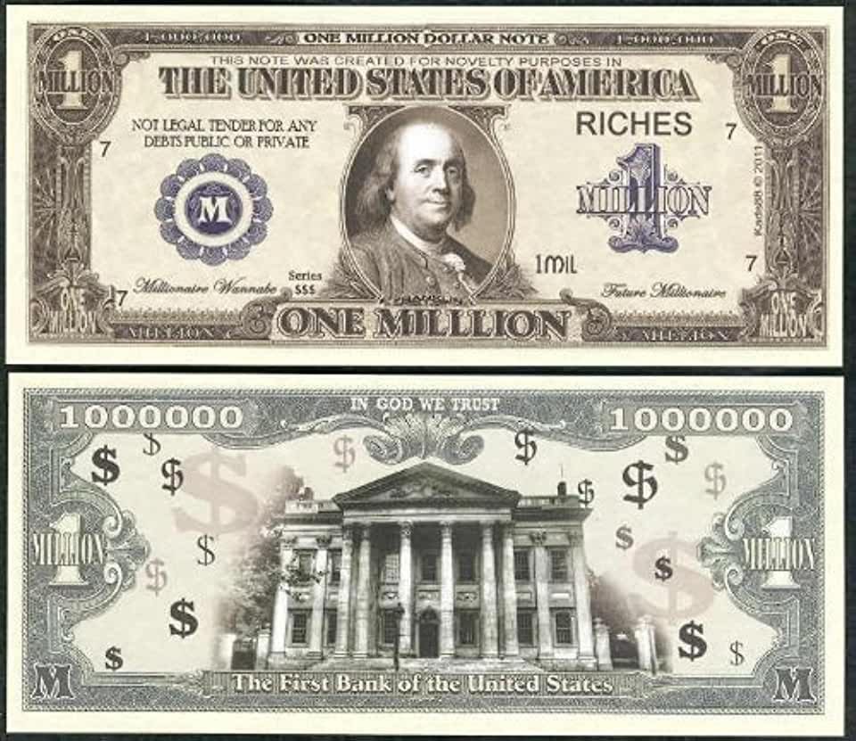 Банкнота миллион долларов США
